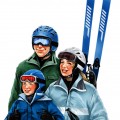 Skiing family ad, 2008
